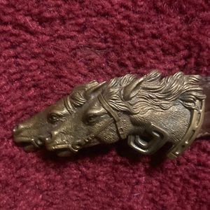 Authentic vintage Gucci belt buckle and alligator belt